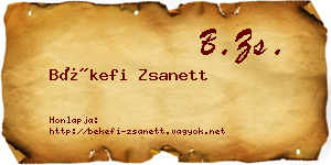 Békefi Zsanett névjegykártya