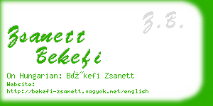 zsanett bekefi business card